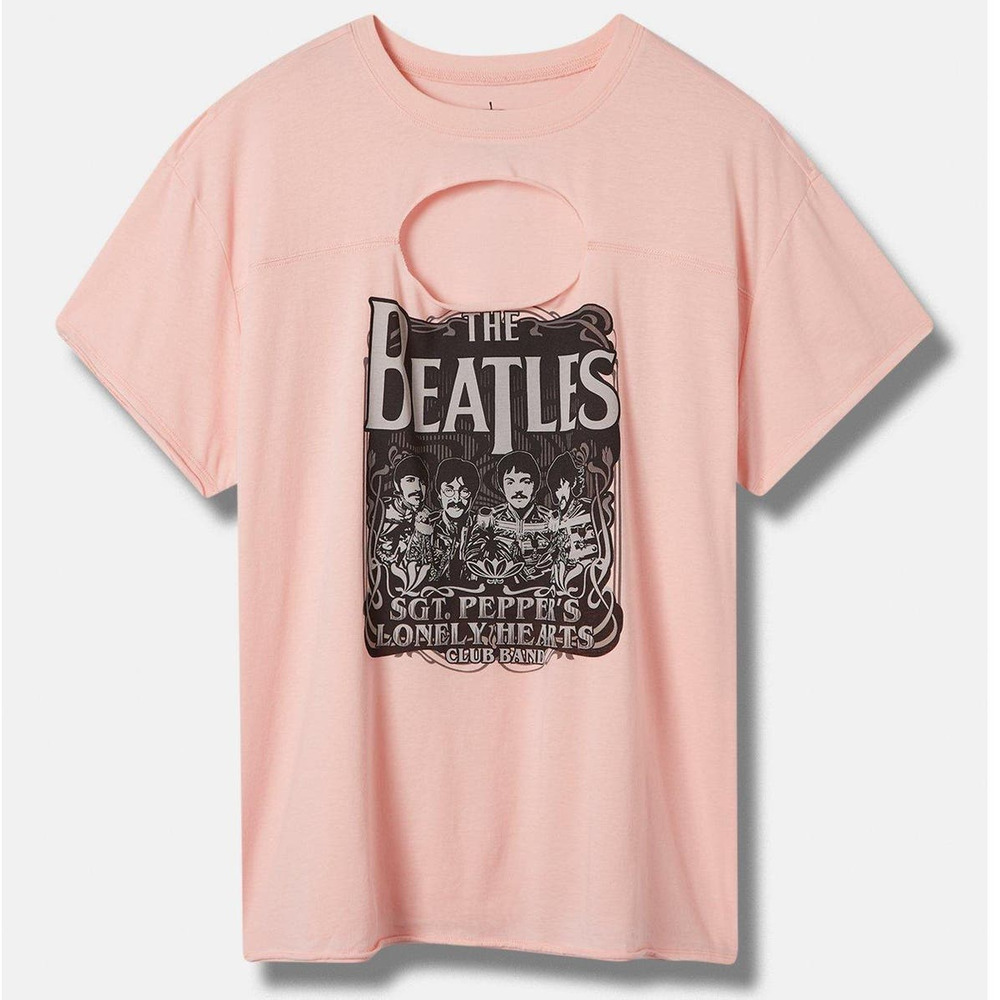 NWT Torrid The Beatles Classic Fit Cotton Keyhole Tee Shirt Top Size 6X (30)